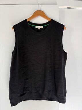 Boden Black Crewneck Sleeveless Knit Tank